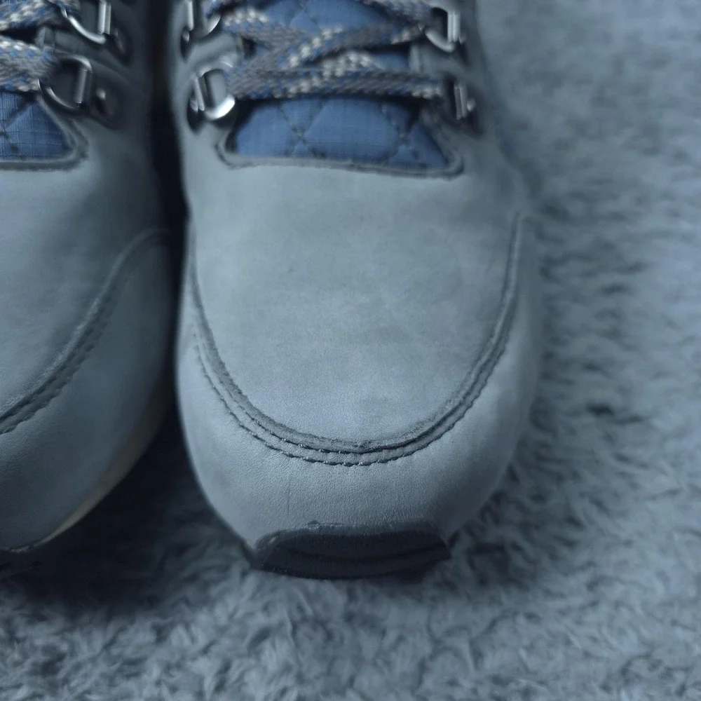 L.L.Bean Shoes Womens Size 6.5 Gray Blue Quilted Trail Hiking Outdoor Sneakers